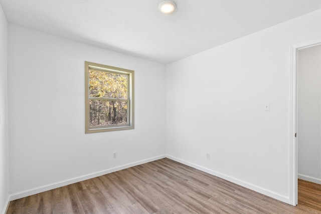 empty room featuring wood-type flooring