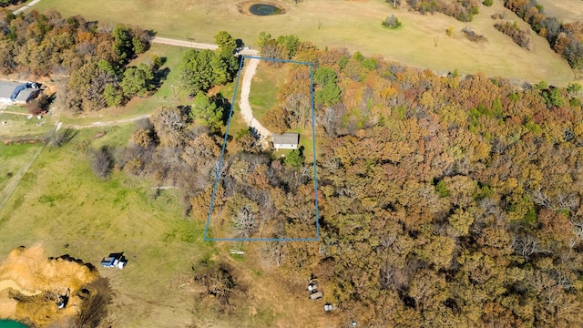 aerial view featuring a rural view