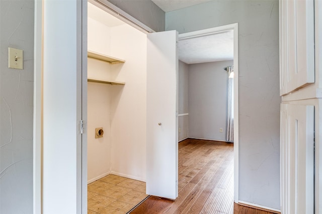 bathroom featuring hardwood / wood-style flooring