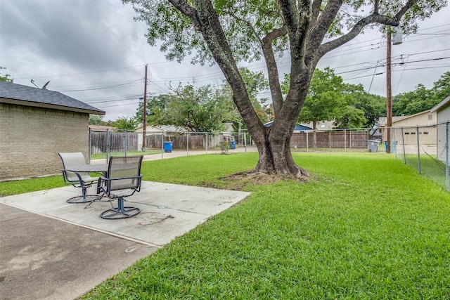 view of yard with a patio