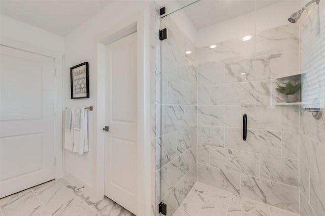 bathroom featuring walk in shower