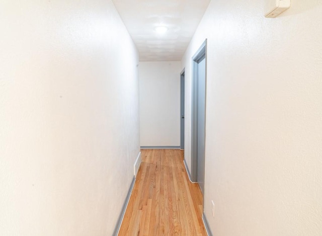 hall featuring light wood-type flooring