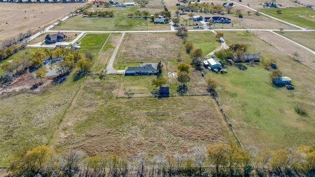 aerial view with a rural view