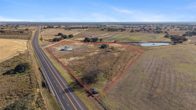 aerial view featuring a rural view