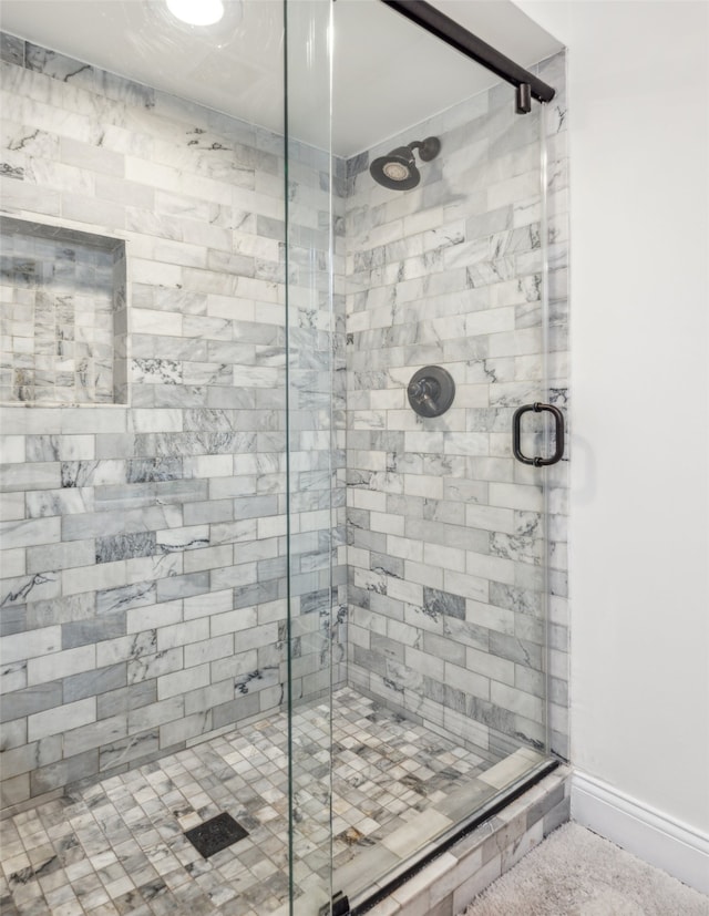 bathroom with walk in shower