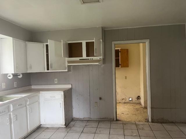 kitchen with sink and white cabinets