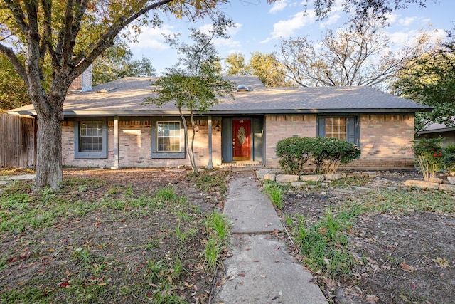 view of ranch-style home