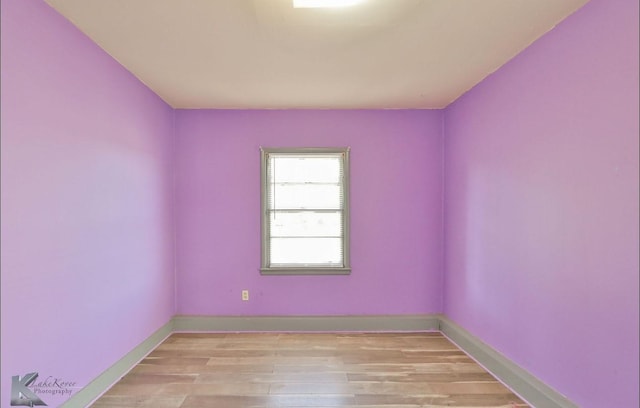 empty room featuring light hardwood / wood-style floors