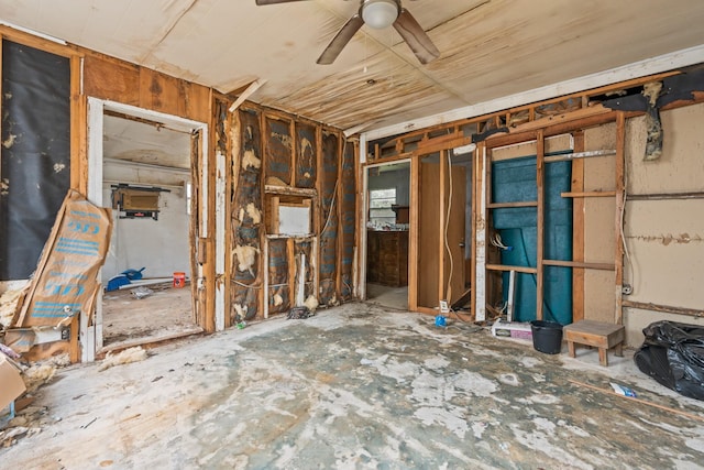 miscellaneous room featuring ceiling fan