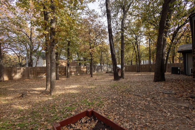 view of yard with cooling unit