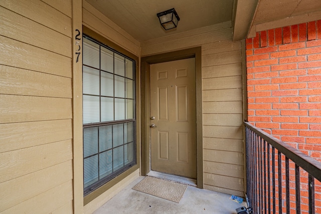 view of doorway to property