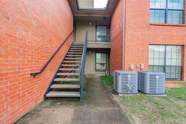 property entrance with cooling unit