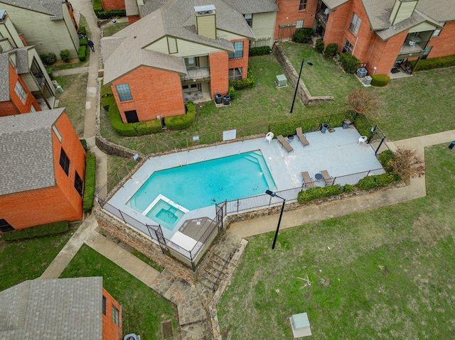 birds eye view of property