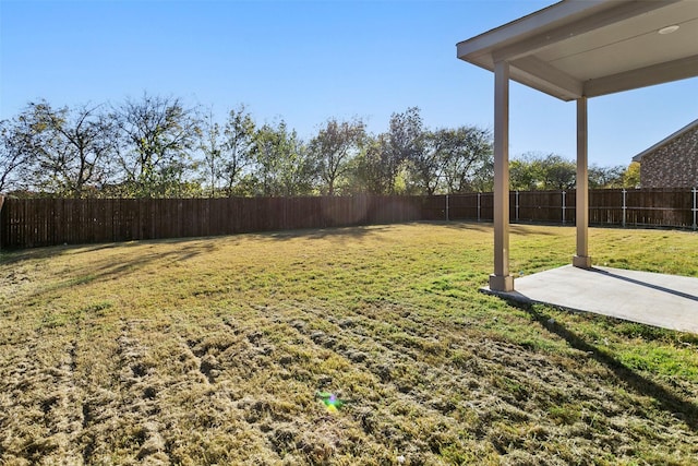 view of yard with a patio