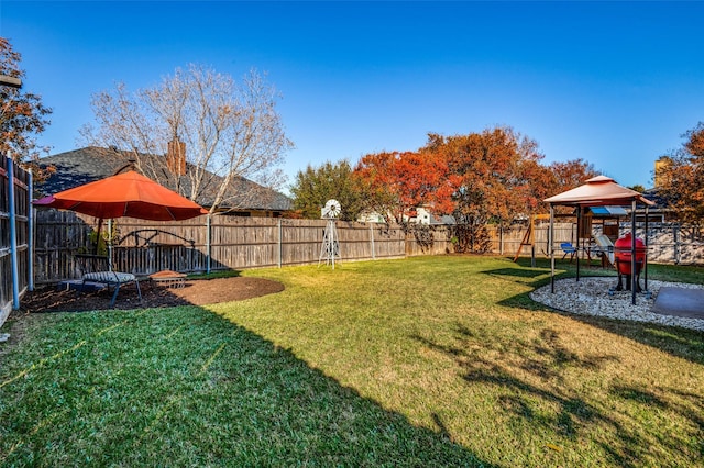 view of yard featuring a playground