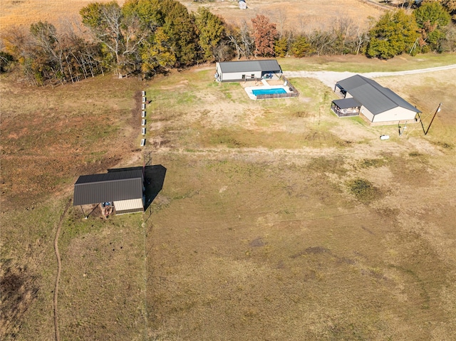 bird's eye view featuring a rural view