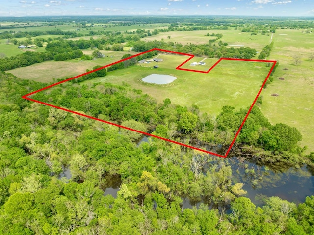 drone / aerial view featuring a rural view