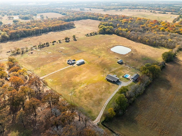 bird's eye view featuring a rural view