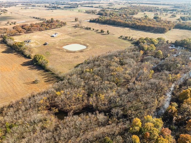 drone / aerial view with a rural view