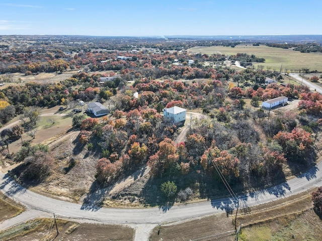 bird's eye view featuring a rural view