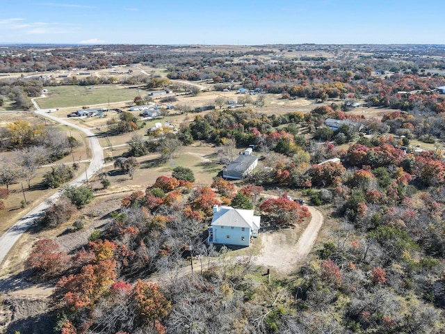 bird's eye view featuring a rural view