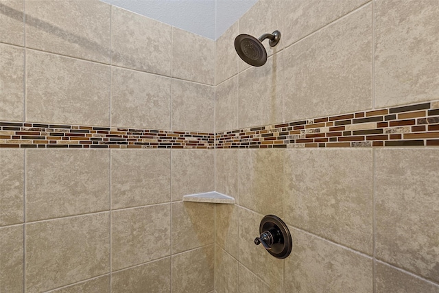 details with tiled shower