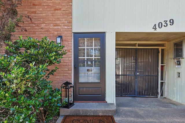 view of doorway to property