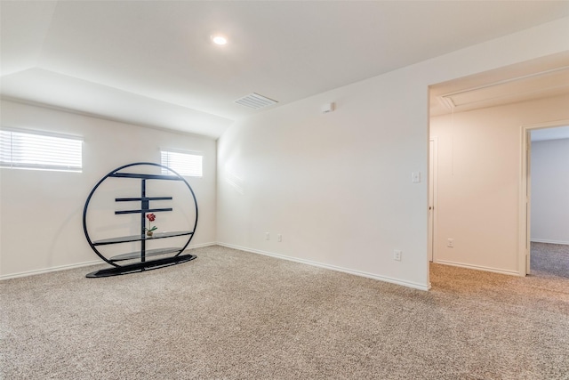 view of carpeted spare room