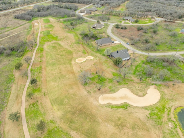 birds eye view of property featuring a rural view