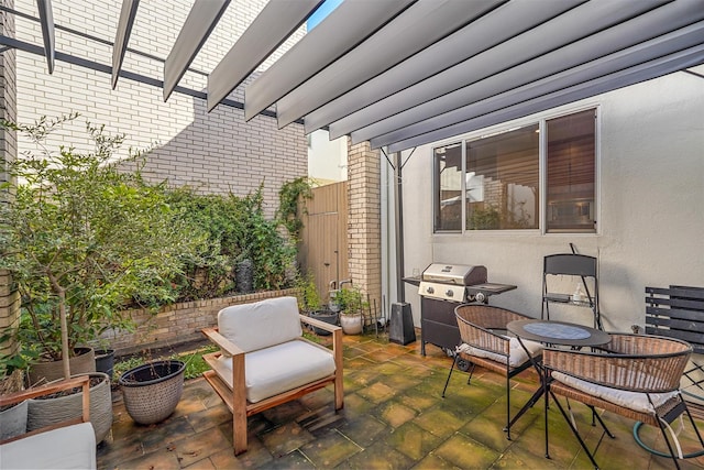 view of patio / terrace with area for grilling