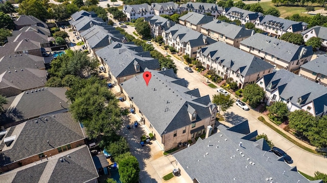 drone / aerial view with a residential view