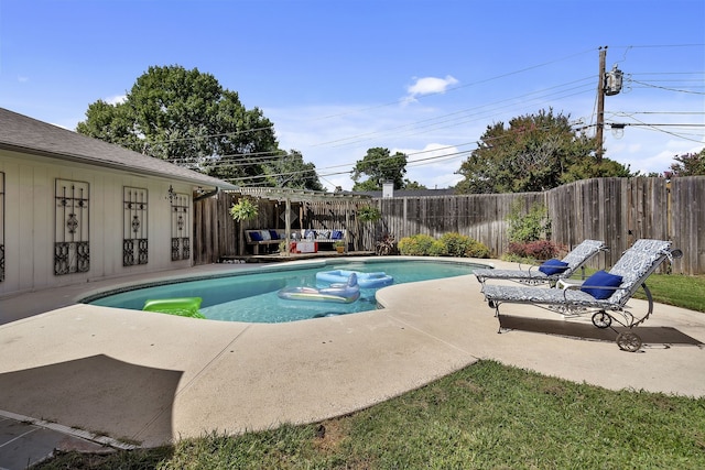 view of pool with a patio