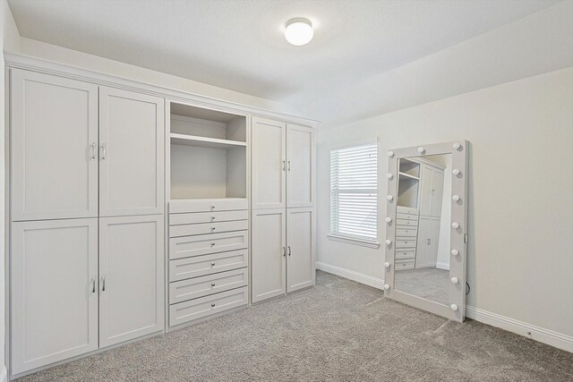 unfurnished bedroom with carpet flooring and a closet