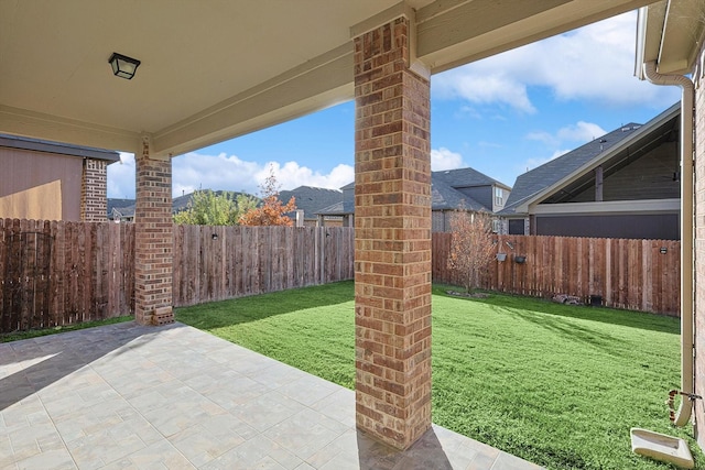 view of patio / terrace with a fenced backyard