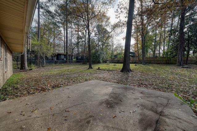 view of yard with a patio area