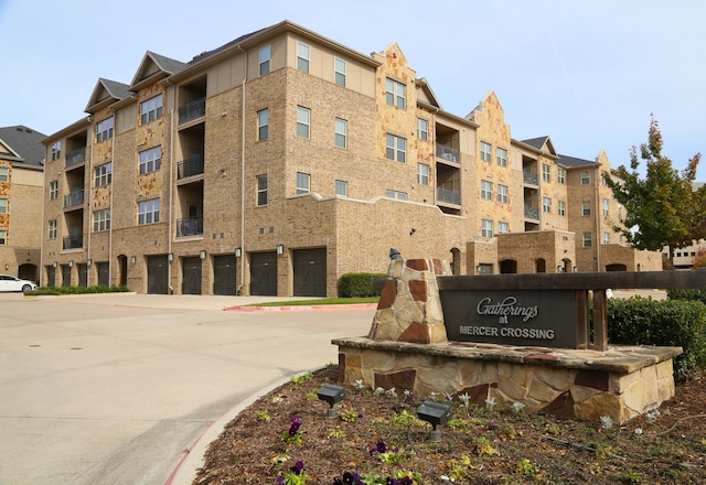 view of building exterior with a garage