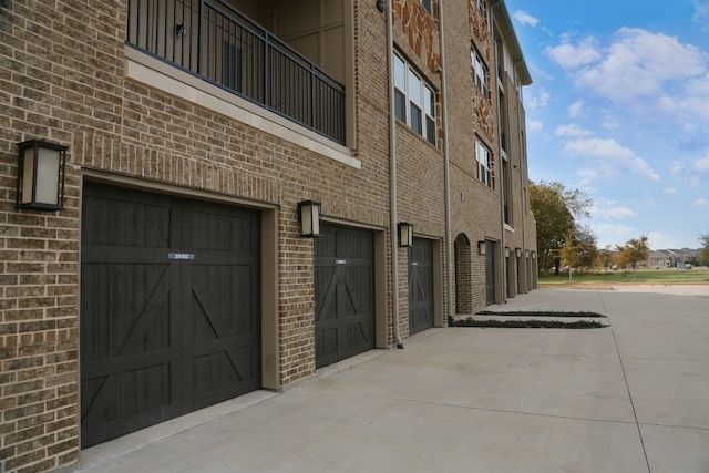 view of property with a garage