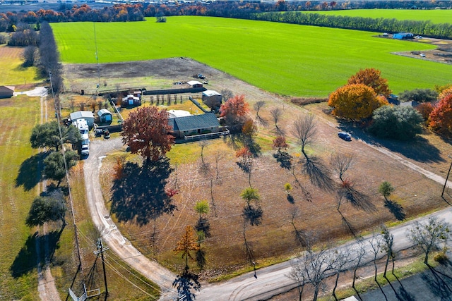 drone / aerial view with a rural view