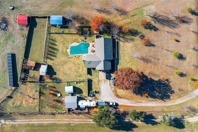 drone / aerial view featuring a rural view