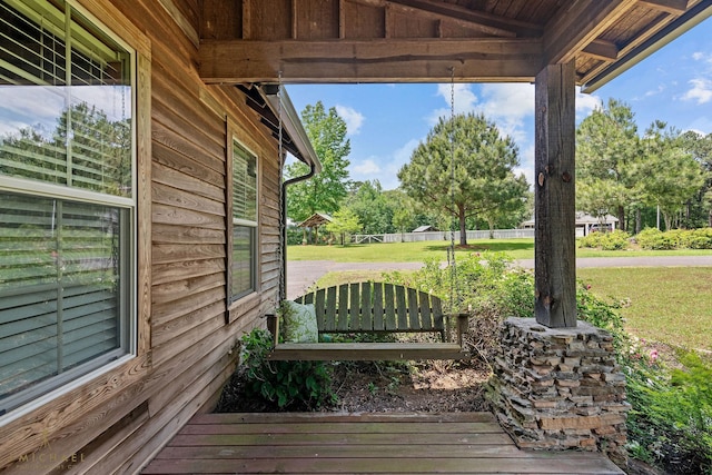 436 Goldsberry Cir, Shreveport, LA 71106 - wooden terrace with a lawn