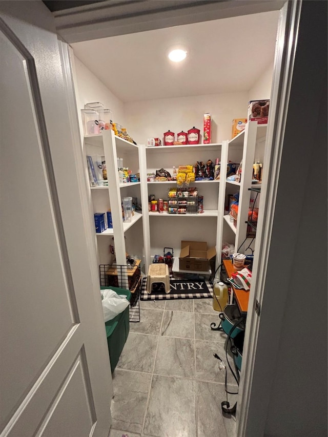 view of pantry