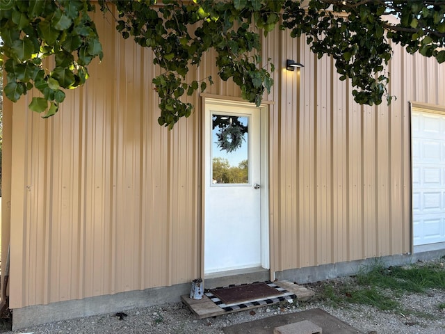 view of doorway to property