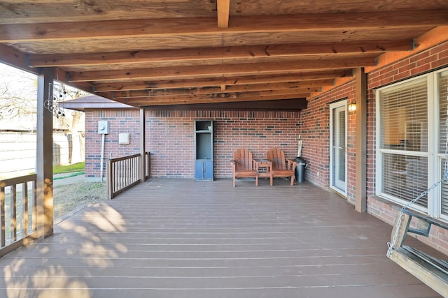 view of wooden terrace