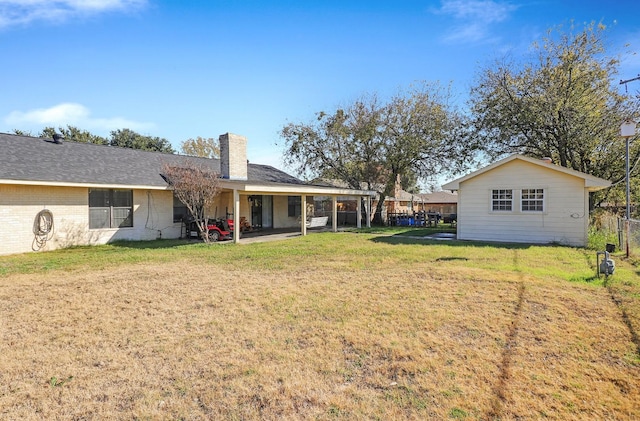 view of yard with a patio