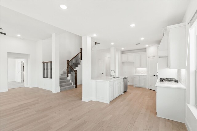 dining area with light wood-type flooring