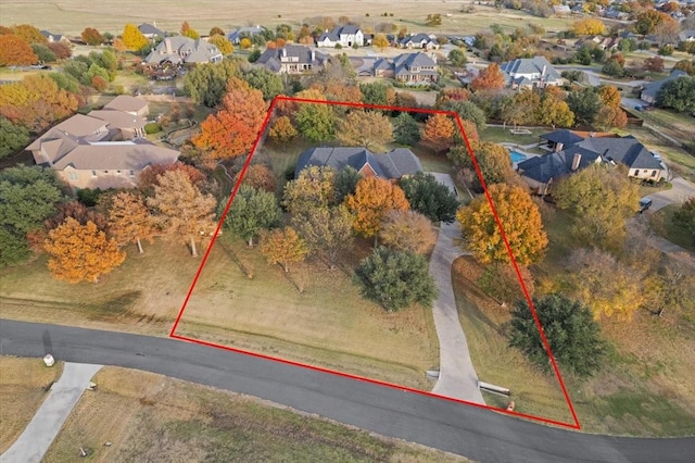 1305 Bentbrook Ln, Sherman, TX 75092 - aerial perspective of suburban area with property parcel outlined
