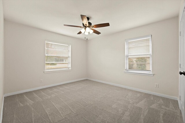 empty room featuring light carpet and a healthy amount of sunlight