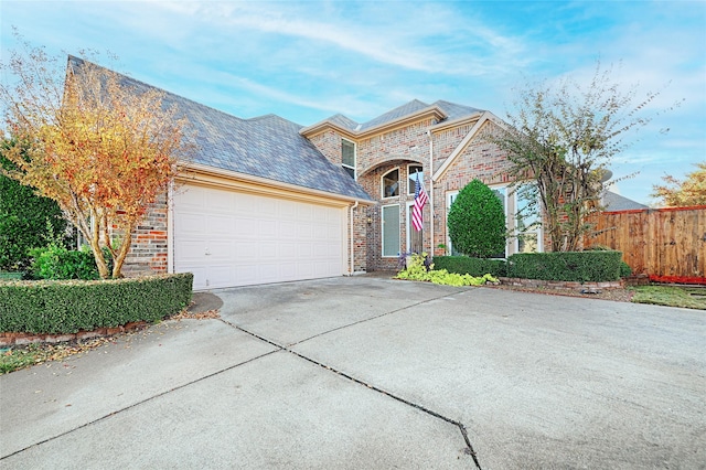 view of front of house featuring a garage