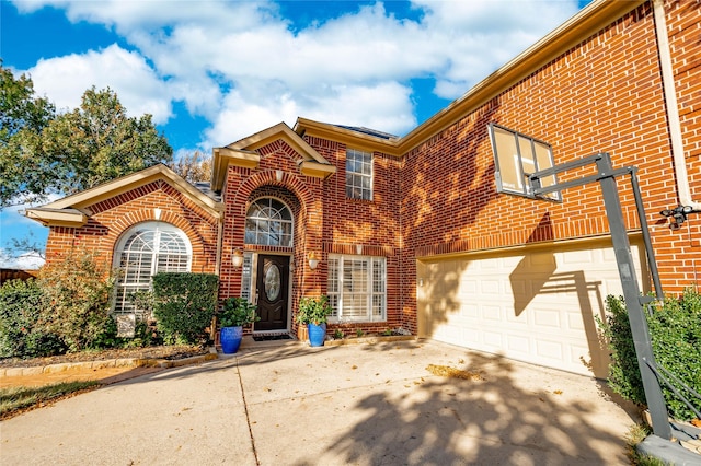 view of front of home featuring a garage