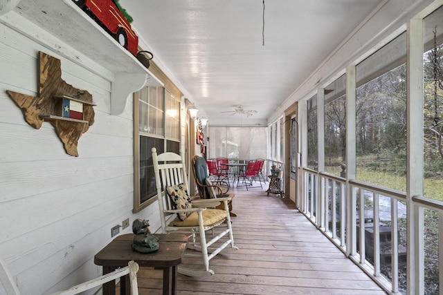 view of sunroom